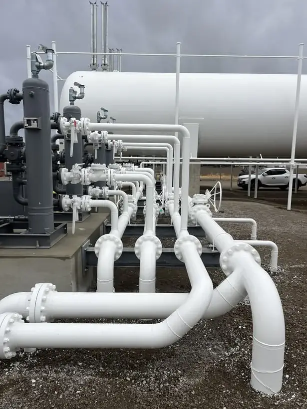 Industrial steel piping & steel tanks in Arbuckle, CA painted by Blackhawk Painting, Inc.